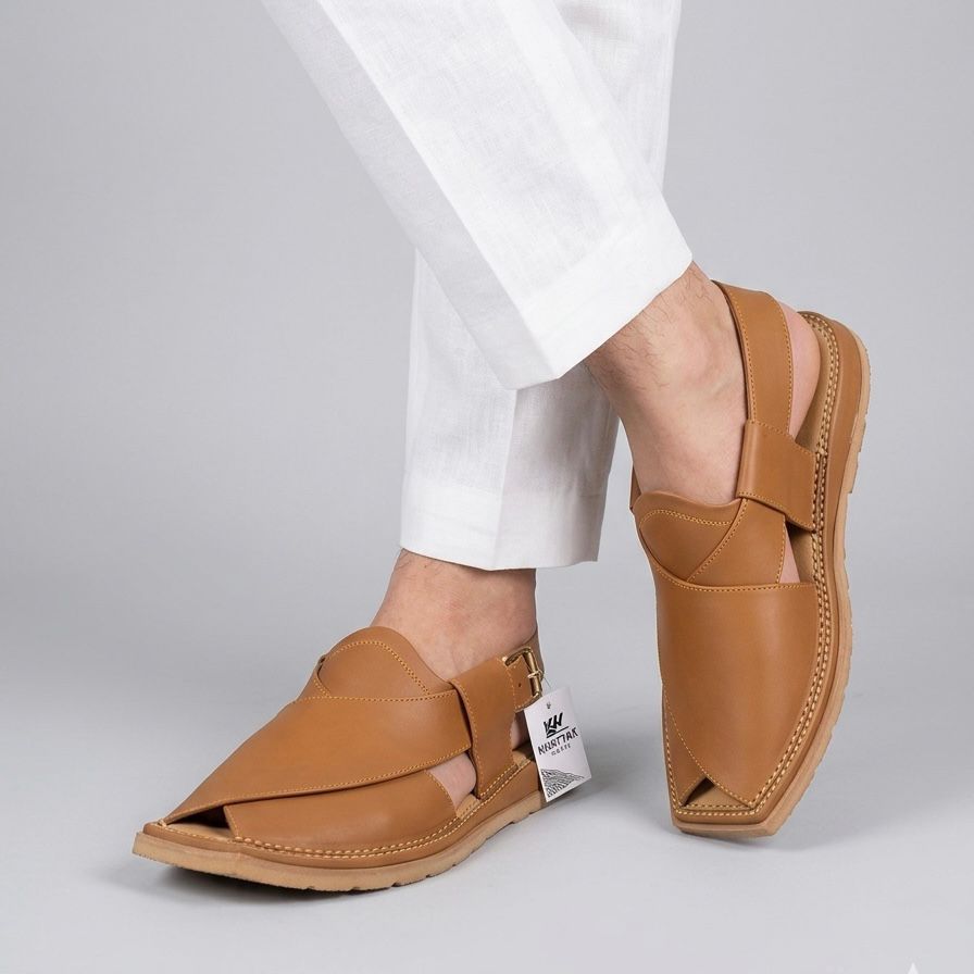 Premium Handmade Tan Peshawari Chappa