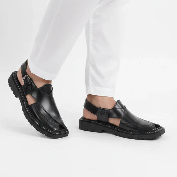 Pure Leather Handmade Kaptaan Chappal For Men