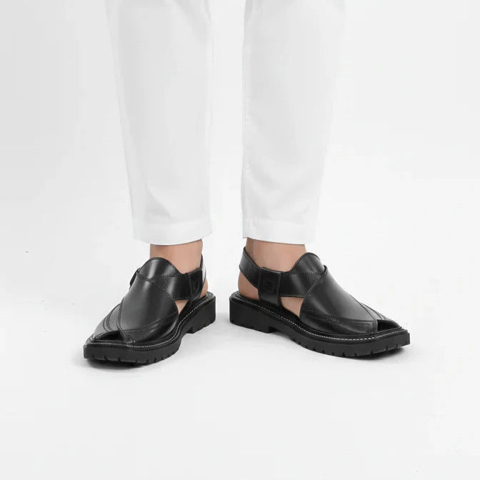 Pure Leather Handmade Kaptaan Chappal For Men