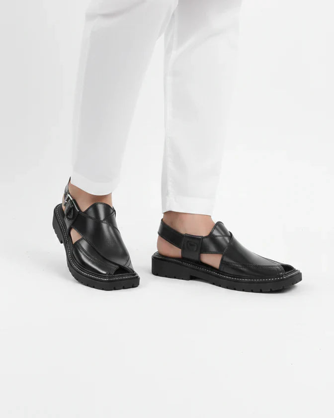 Pure Leather Handmade Kaptaan Chappal For Men